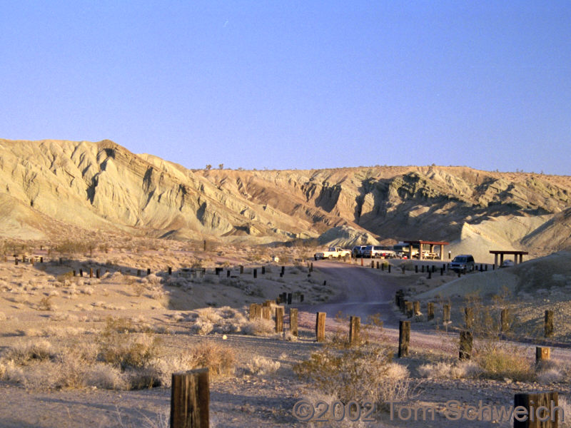 View of Rainbow Basin Campground in the Early Morning.