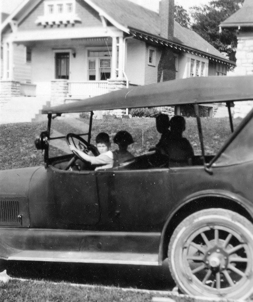 Paul and friends in 1923 Touring Car