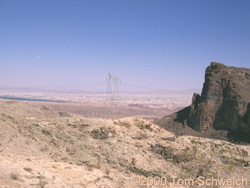 Lake Havasu City, across the Colorado River from the Whipple Mountains.