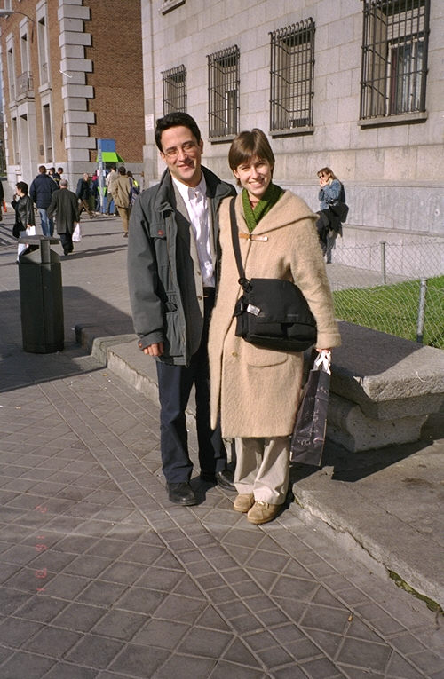 Rachel and Nacho near Moncloa.