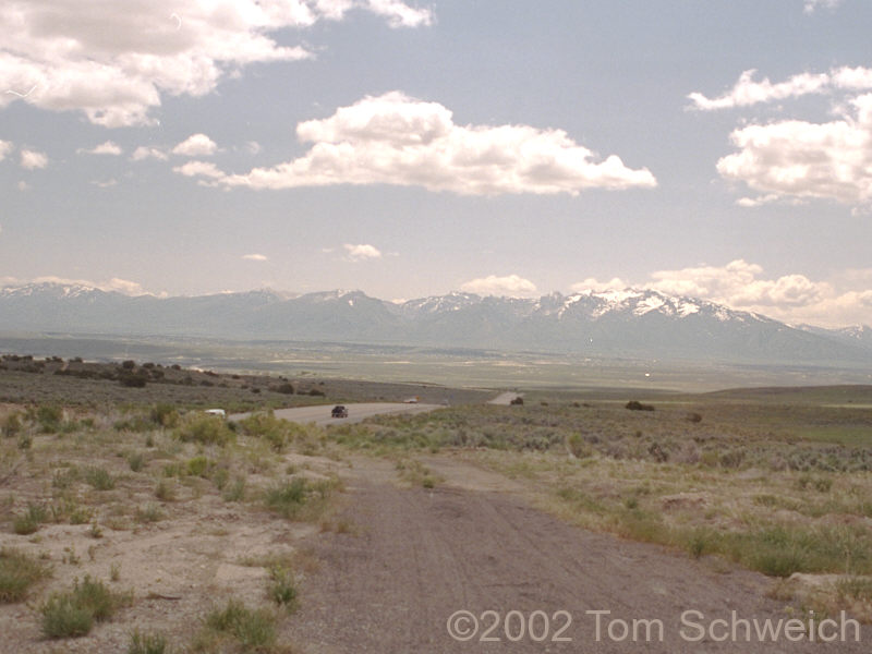 View of Ruby Mountains from Elko Summit.