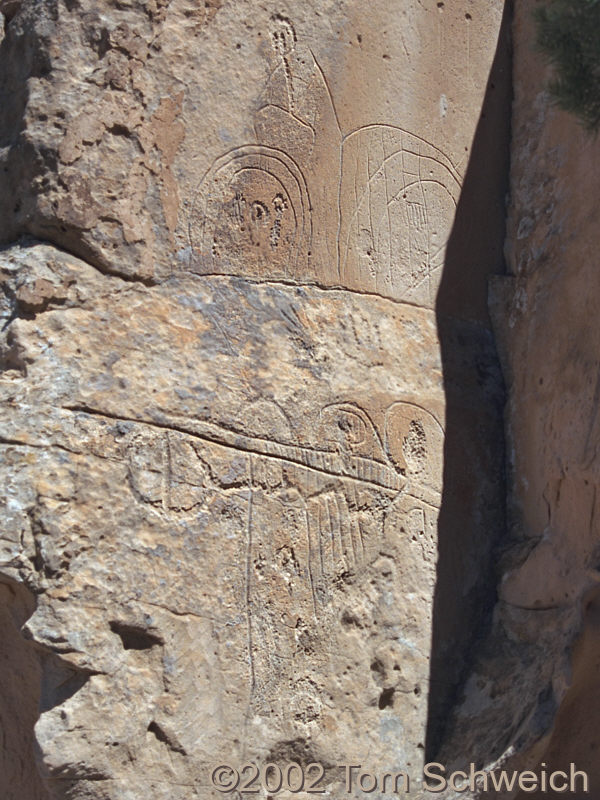 Petroglyphs at Hickison Petroglyph Recreation Area.
