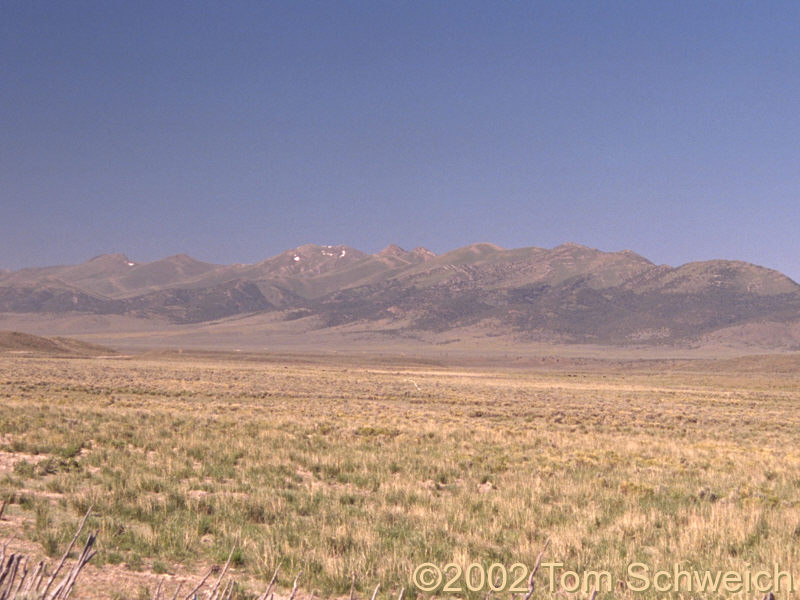 View of Diamond Mountains across Huntington Valley.