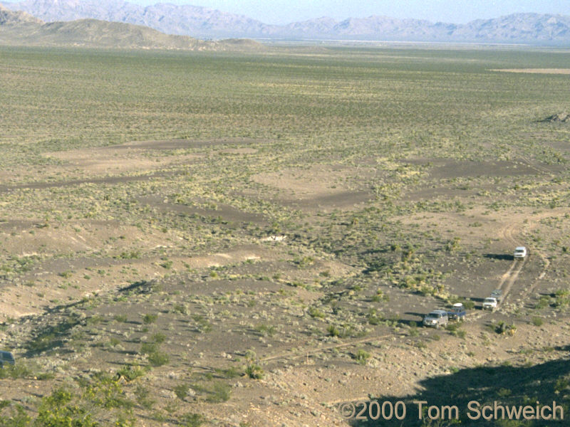 Cross country in southern Pahrump Valley.