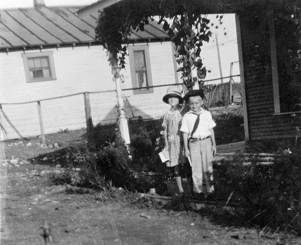 Olga and Alec ready for school.