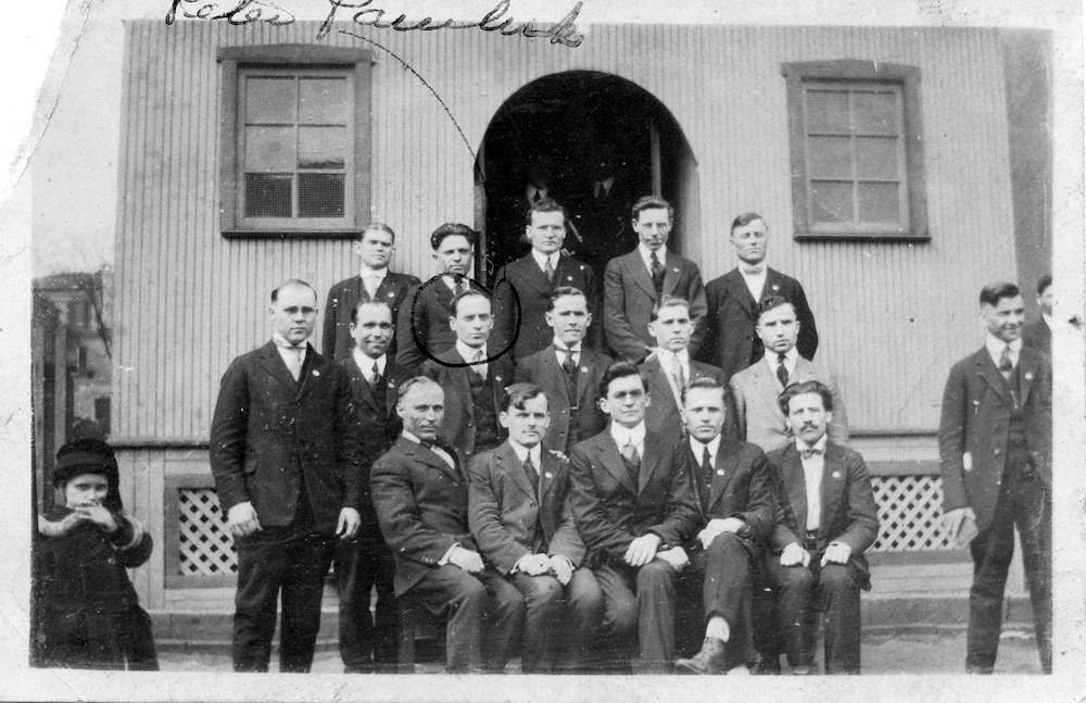 Group in front of ? Baptist Church(?)