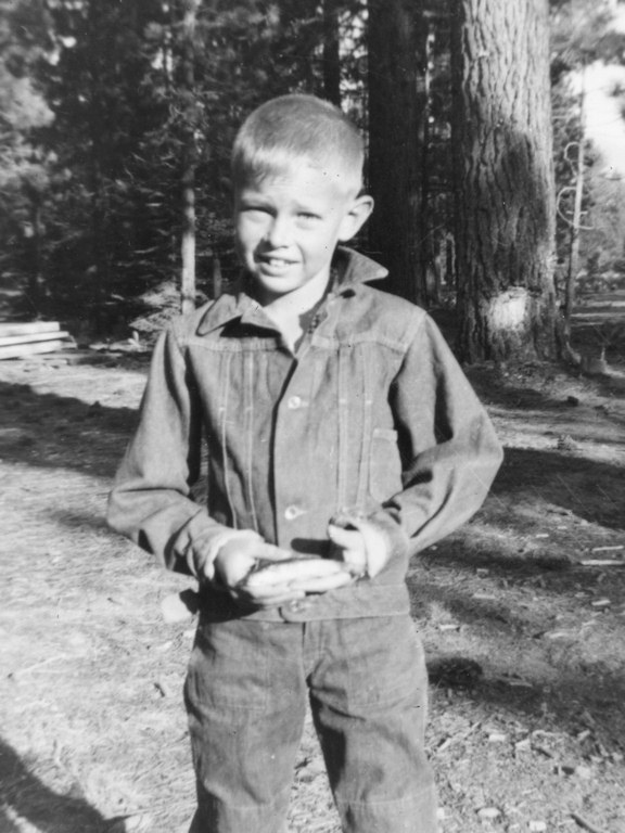 Tom with fish caught at Angora Lake, near Lake Tahoe.