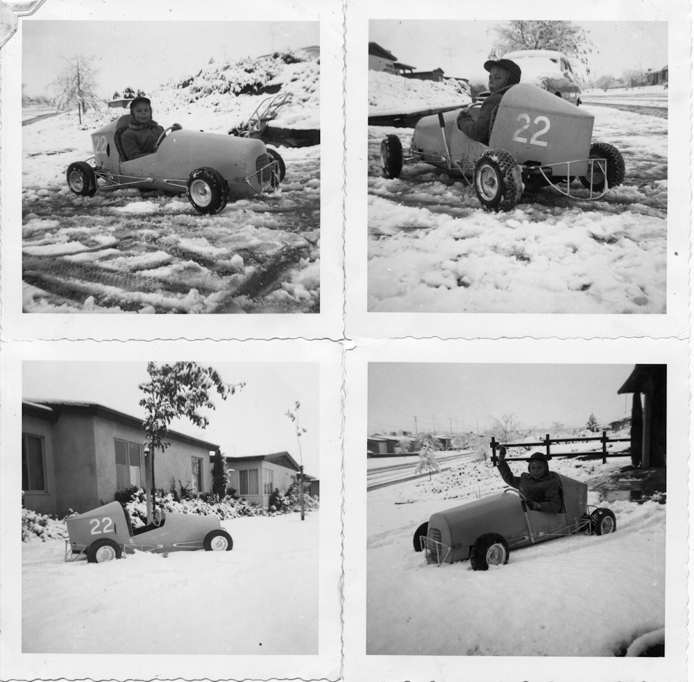 Quarter midget in the snow