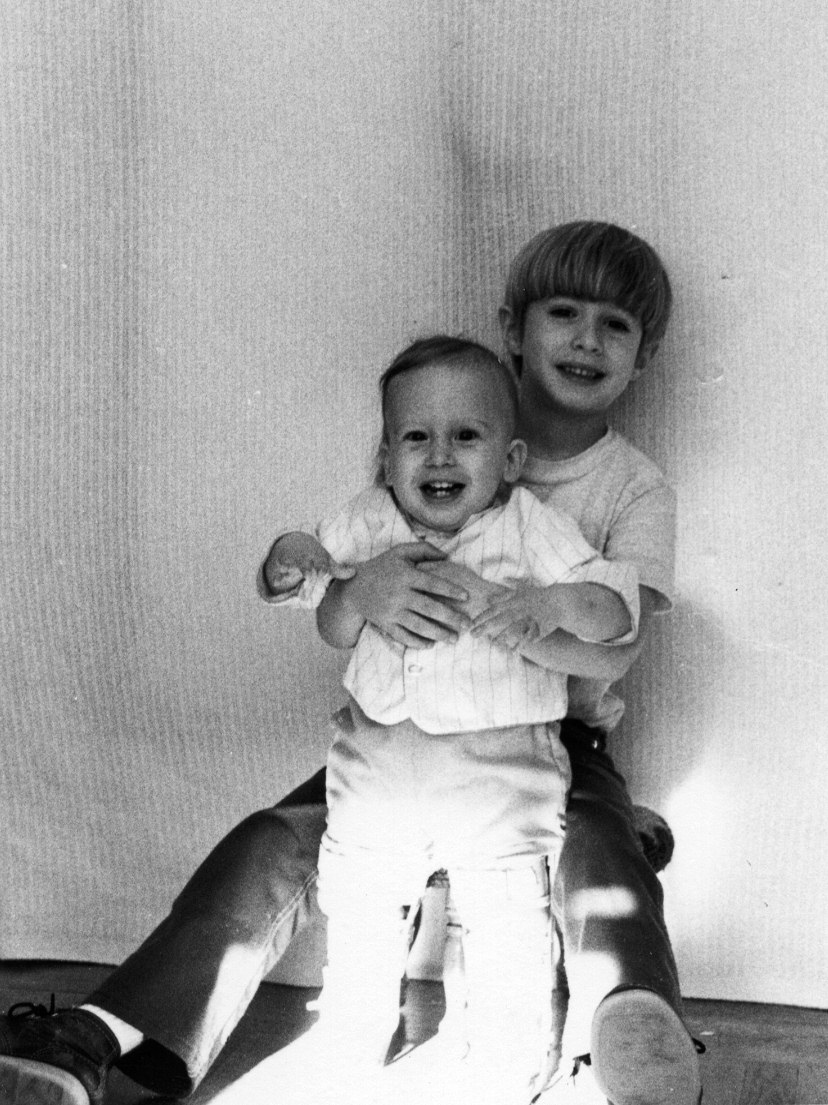 Matt and Jacob in middle bedroom of Lyon Avenue.