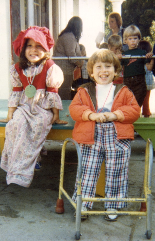 Portia and Jacob before field trip, June 1977