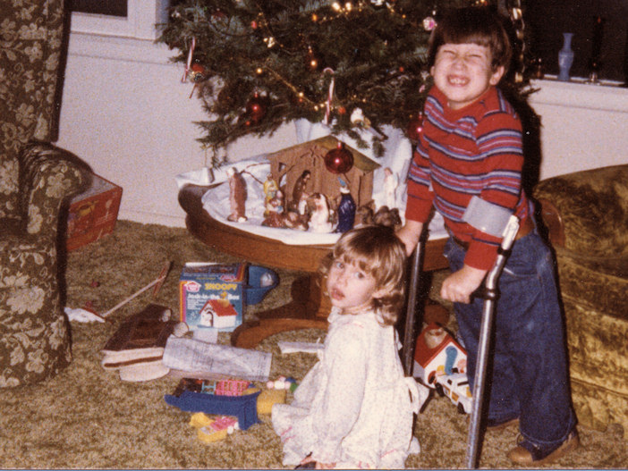 Jacob and Rachel at Christmas.