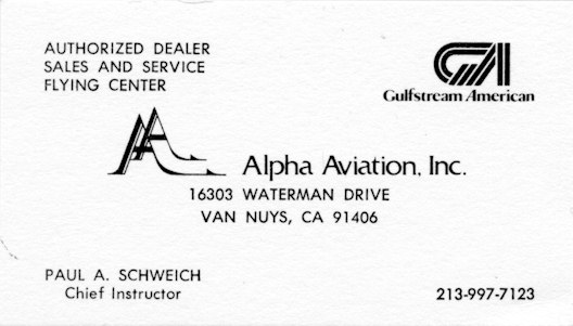 Paul Schweich, Alpha Aviation