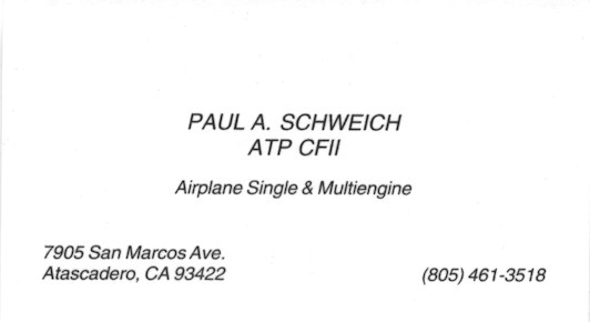 Paul Schweich, CFI