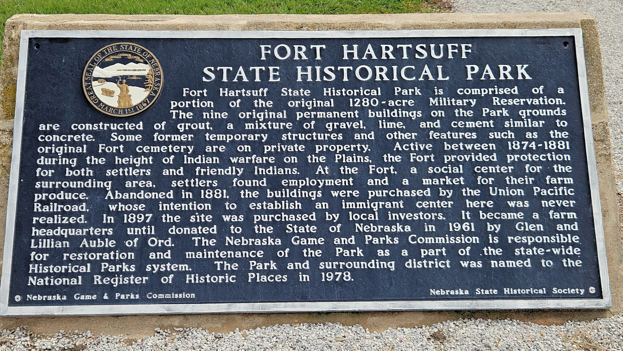 Nebraska, Valley County, Fort Hartsuff