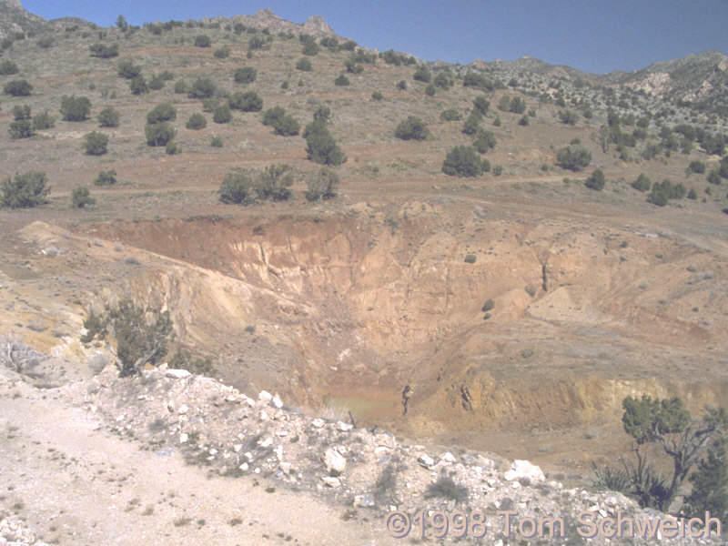The open pit of the Golden Quail Mine: 1998.