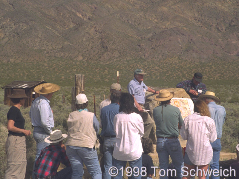 Group from the San Bernardino Museum learns  the history of studies of the Garlock Fault