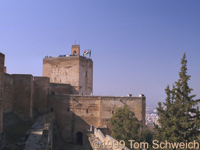 The Alcazar (fort) at the Alhambra.