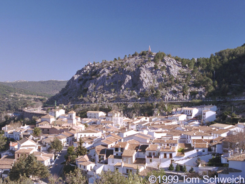 View of Grazalema from above.