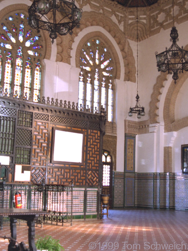 Inside the Toledo train station.