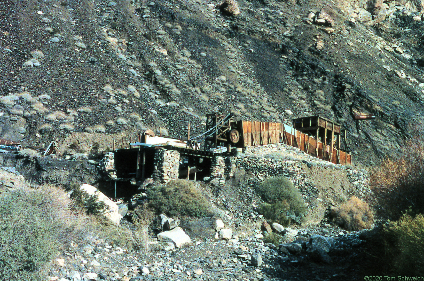 California, Inyo County, Panamint Mountains, Surprise Canyon, Chris Wicht Camp.
