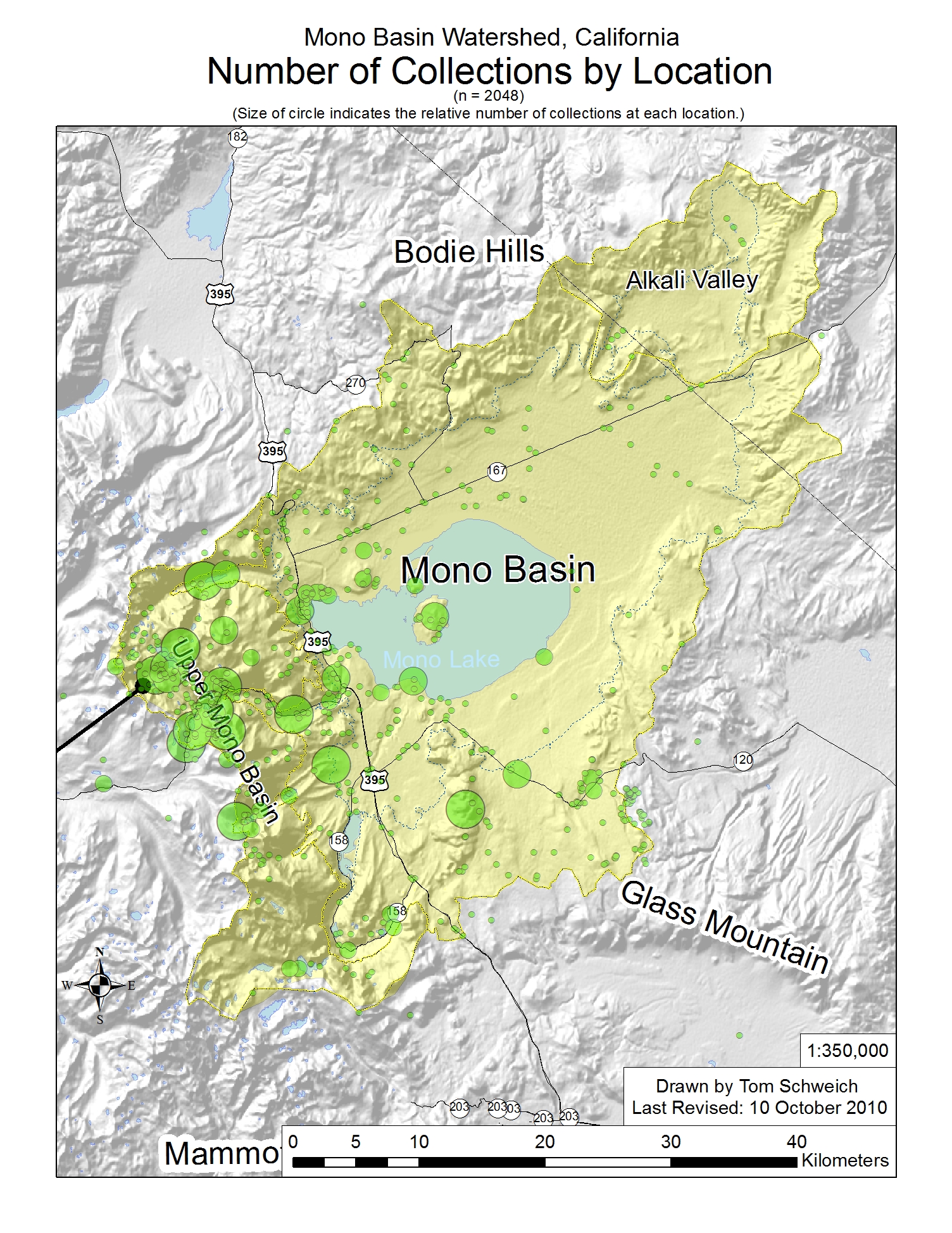 California, Mono County, Mono Basin, Botany, Collecting Localities