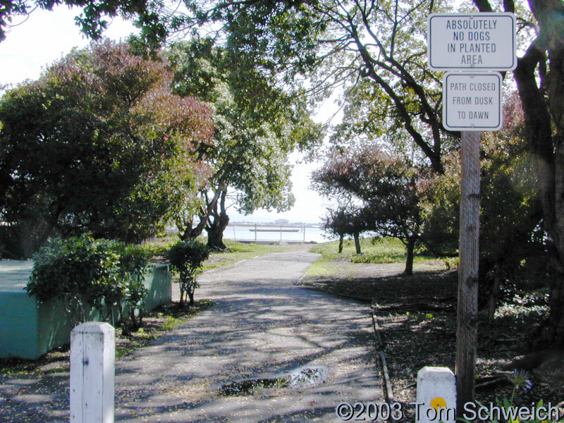 Vest pocket park at the end of Central Avenue