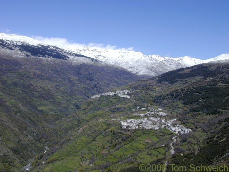 Bubion and Capileira with Veleta in background.