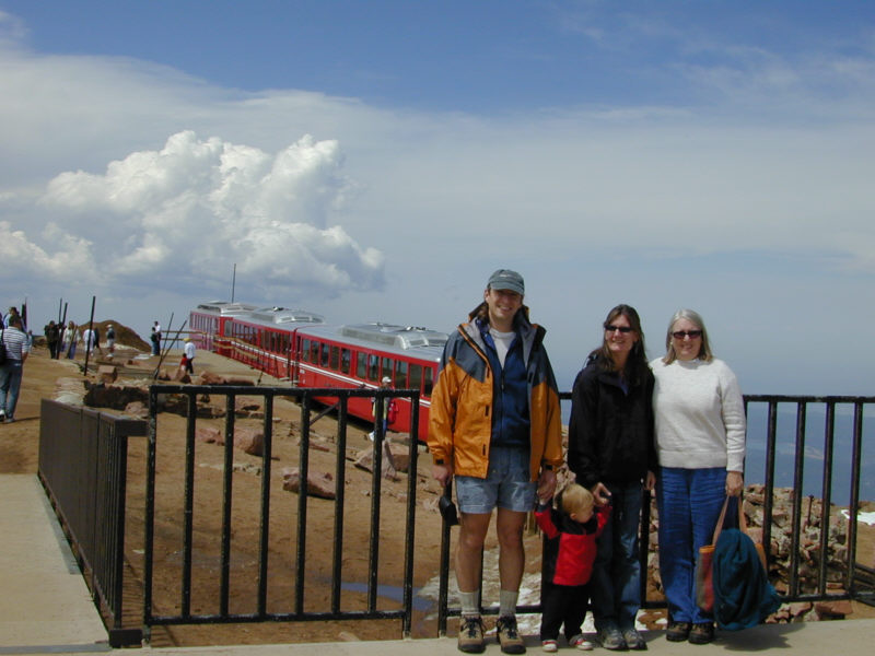 Matt, Simone, Becci, and Cheryl on top of Pike's Peak.