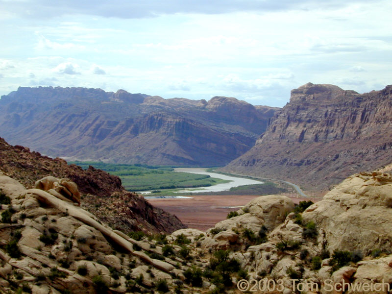 The Colorado River Exits Spanish Valley near Moab, Utah.