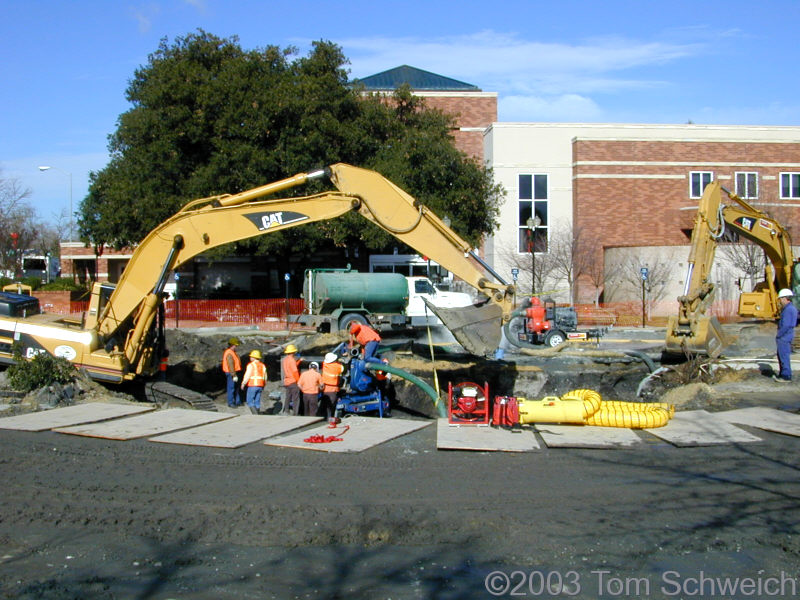 A new pump is tried in the rejuvenated hot spring.