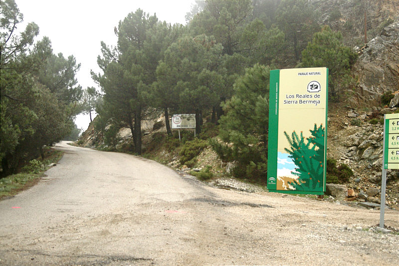 Entrance to Paraje Natural de Sierra Bermeja.