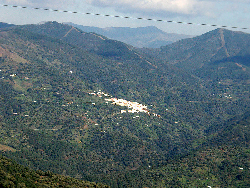 View of Jubrique from highway A-369 near Algatocin.