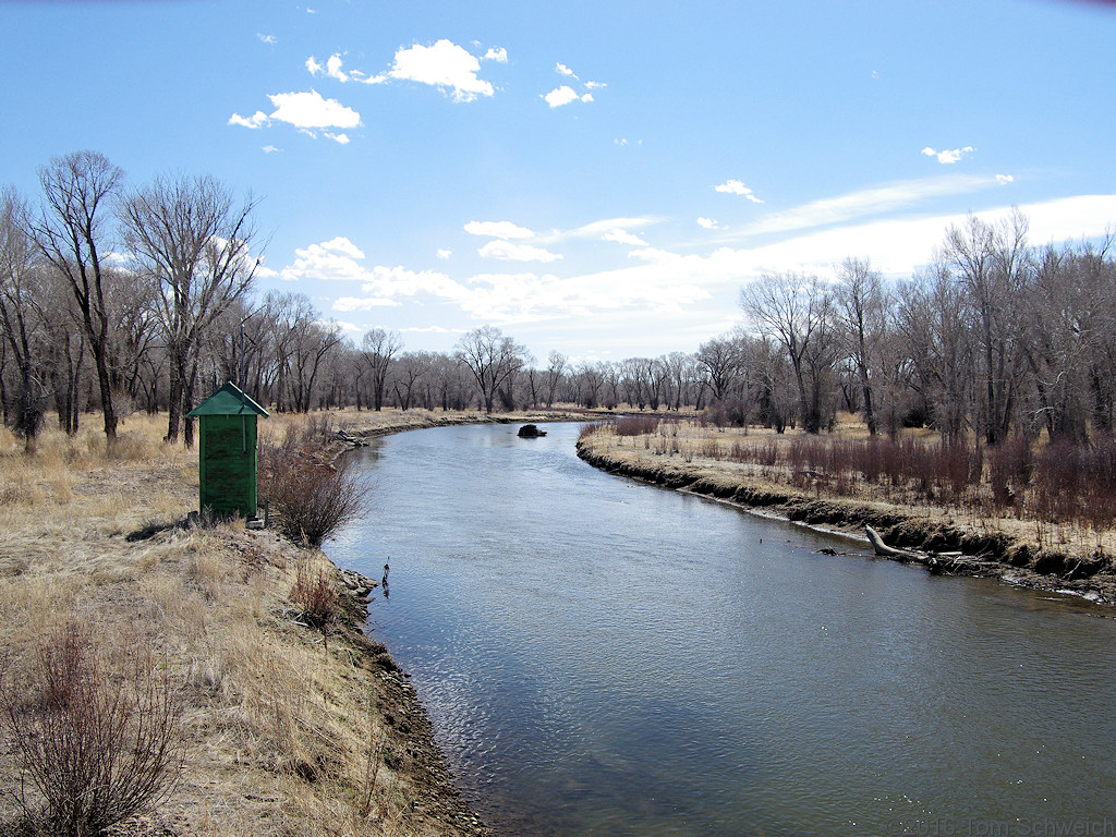 Rio Grande River at the Alamosa - Rio Grande County line.