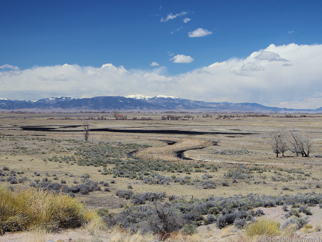 Big Slough of the Rio Grande River, the San Luis Valley and the San Juan Mountains