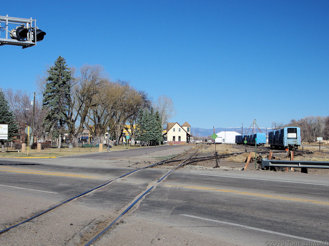 Monte Vista depot and the San Luis and Rio Grande Railroad.