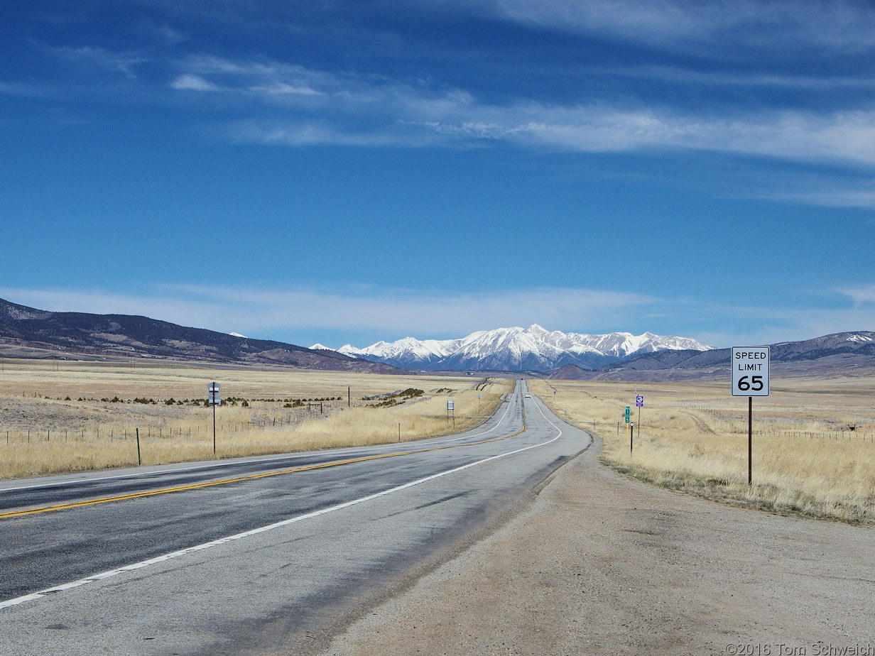 US Highway 285 north out of Villa Grove.