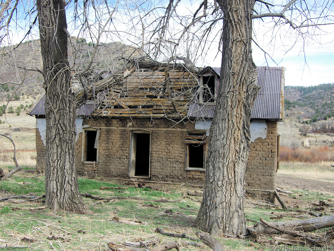 Old adobe fam house along the South Fork Purgatoire River