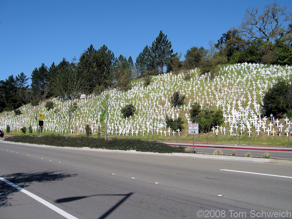 Crosses at Lafayette BART Station