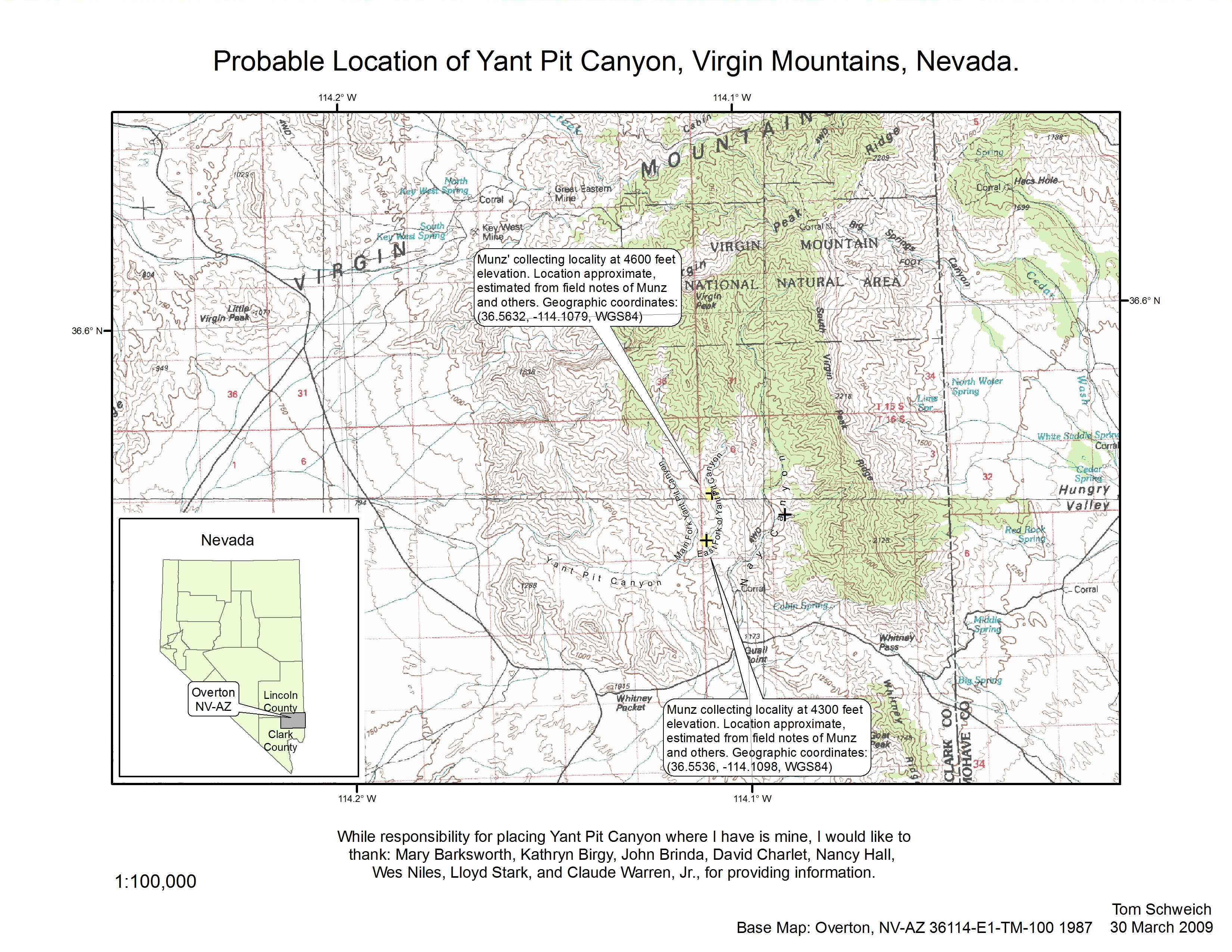 Nevada, Clark County, Yant Pit Canyon