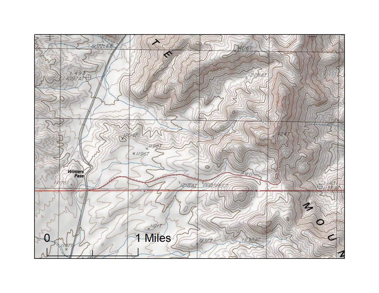 California, San Bernardino County, Mesquite Mountains