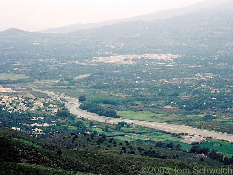 Rio Guadalfeo with Orgiva in background.