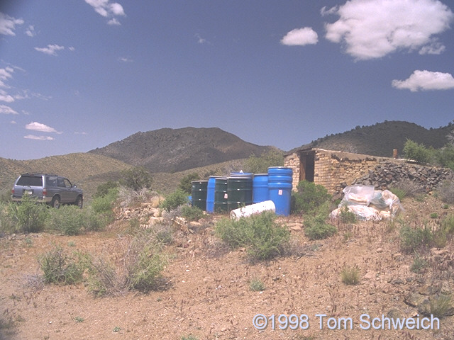 Chemical storage at the Columbia Mine.