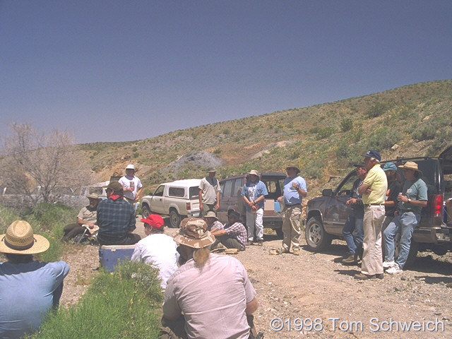 Field trip stop and lunch break at Cave Spring, near Avawatz Pass.