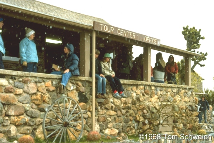 Mitchell Caverns headquarters at the end of Essex Road.